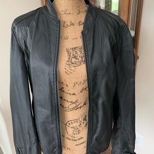 Leather coat
